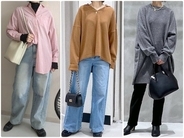 【40代デニム】楽ちんワイドも復活スリムも！ 大人がきれい見えする「最旬デニムコーデ」4選