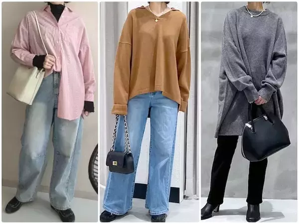 【40代デニム】楽ちんワイドも復活スリムも！ 大人がきれい見えする「最旬デニムコーデ」4選