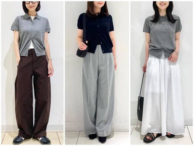 【ユニクロ】秋のはじめにぴったり！ 2990円のきれいめ「半袖ニット」でつくる40代のデイリーコーデ3選