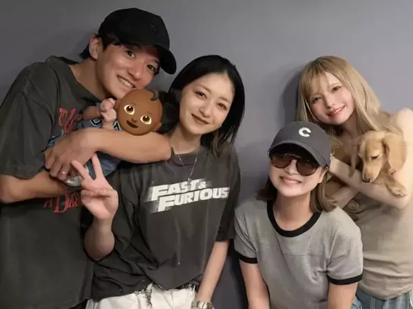 「私にしか鈴木奈々見えてない？」益若つばさ、“みちょぱ夫婦&ベビー”との写真に「合成なの？？？笑」の声