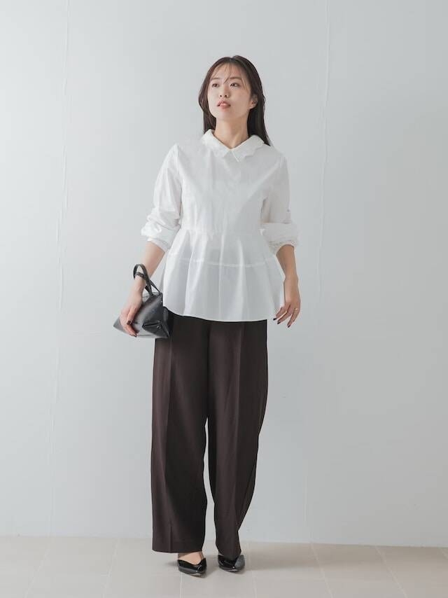 【40代の秋ブラウス】気になるウエストも自然にカバー！きれい見えする「今っぽブラウスコーデ」3選