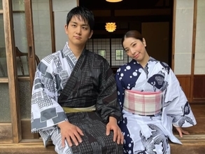 「昭和初期の新婚家庭みたい」“りくりゅう”三浦璃来＆木原龍一、浴衣姿の2ショットに「美男美女」の声