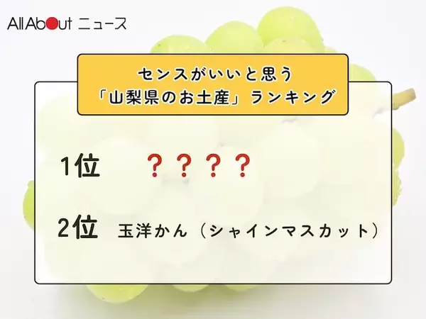 センスがいいと思う「山梨県のお土産」ランキング！ 2位「玉羊かん（シャインマスカット）」を抑えた1位は？【2026年調査】