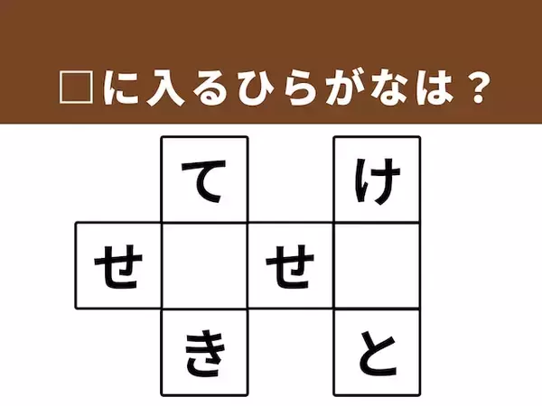 【クロスワードパズルクイズ】語彙力を試そう！ □に入るひらがなは？ ヒントは「日常の関心事」
