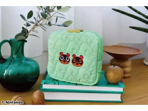 「【本日発売】まめきち＆つぶきちの刺しゅうがかわいい「葉っぱ柄キルティングポーチ」が付いてくる！ 『あつまれ どうぶつの森 持ち歩きに便利な葉っぱ柄キルティングデイリーポーチ SPECIAL BOOK』が7月17日発売」の画像