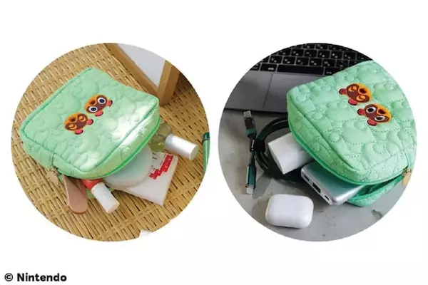 「【本日発売】まめきち＆つぶきちの刺しゅうがかわいい「葉っぱ柄キルティングポーチ」が付いてくる！ 『あつまれ どうぶつの森 持ち歩きに便利な葉っぱ柄キルティングデイリーポーチ SPECIAL BOOK』が7月17日発売」の画像