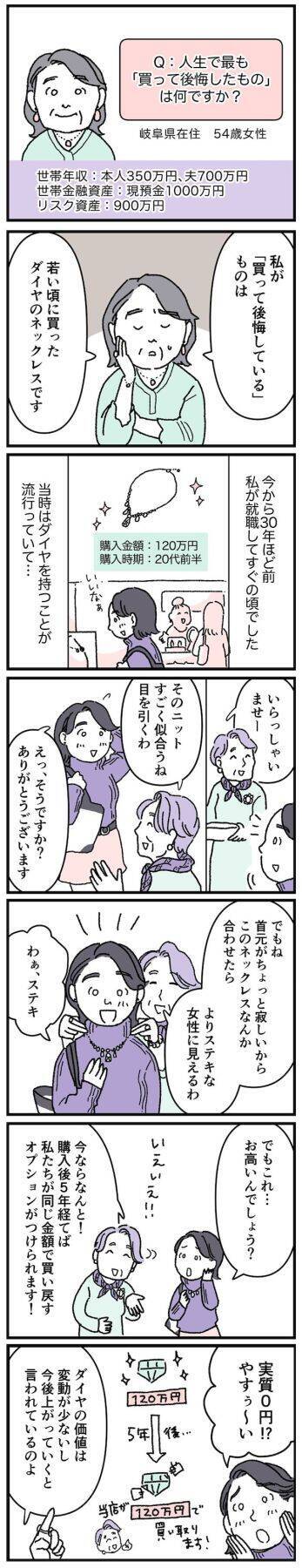 【マンガ】54歳・資産1900万円女性が「引きこもるほど」後悔した買い物とは……？