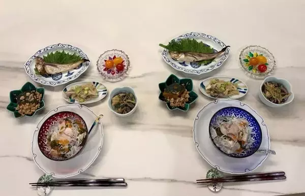 藤あや子、品数豊富な手料理を公開「ヘルシーなメニューで身体も喜んでいます」