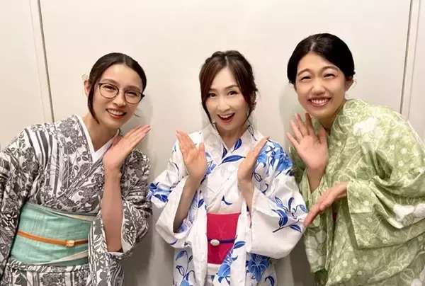 森口博子、水野美紀＆横澤夏子との浴衣ショットを公開「素敵なママさん」