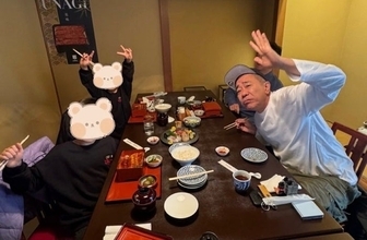 ココリコ遠藤の妻、夫と子ども達が木梨憲武とランチへ「羨ましすぎるだろー！！！」