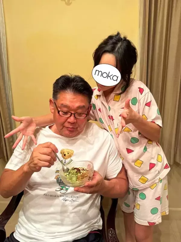 花田虎上の妻、次女が夫に手作りデザートを振る舞う「簡単なのでMokaが1人で作って」