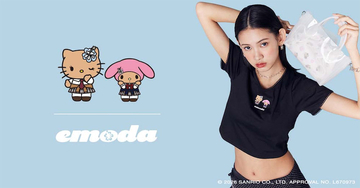 【EMODA】キティとマイメロコラボのTシャツ・スキッパートップス・バッグが登場！
