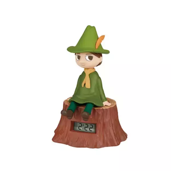 【ムーミン】ちょこんとお座りする切り株型の置き時計！