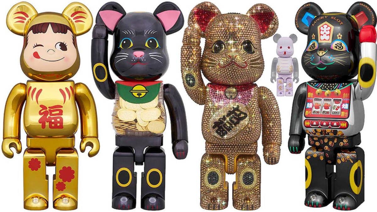 BE@RBRICK THE でかき CONVENI ゴールド ベアブリック100%