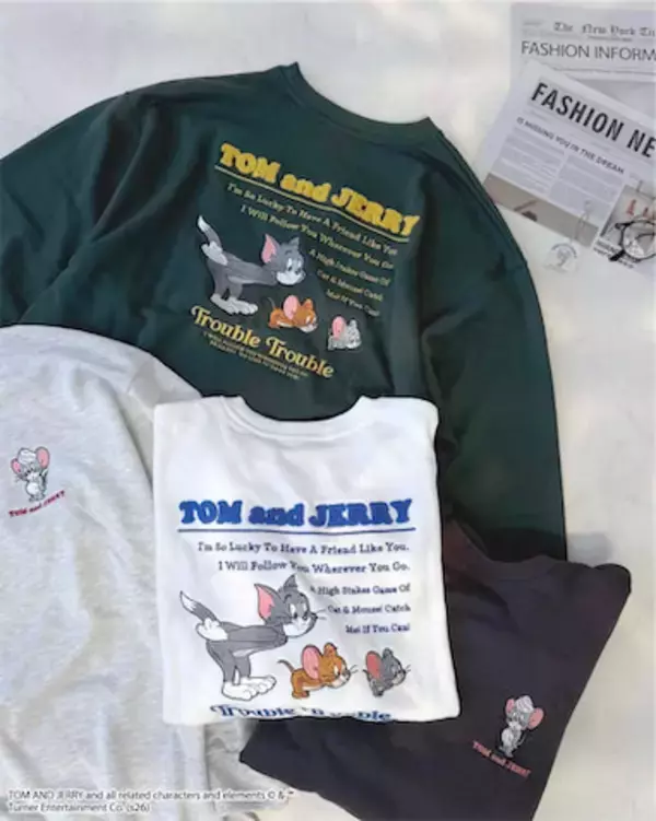 『トムとジェリー』AS KNOW AS plusよりコラボスウェットが登場！