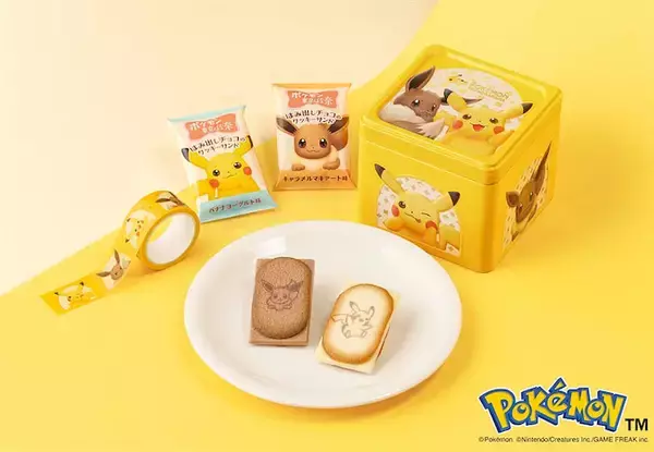 【ポケモン東京ばな奈】クッキーサンドがピカチュウ＆イーブイ缶で登場！
