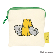 『ねずみのANDY』サガラ刺繍がかわいい「もこもこポーチ」