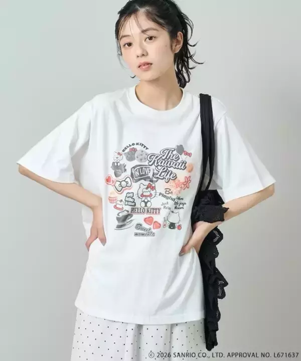「キティ、マイメロ、シナモンを大人可愛く着よう♪ アメコミ風＆お顔を隠しちゃった!?デザインのTシャツやチャーム登場【FREAK'S STORE】」の画像