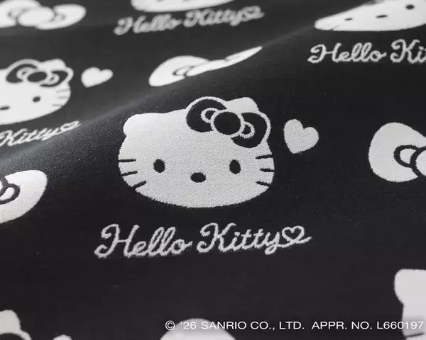 「ハローキティ×伝統工芸「桐生織」の推し活トートが登場！モノトーンの大人向けデザインがおしゃれ…！！」の画像