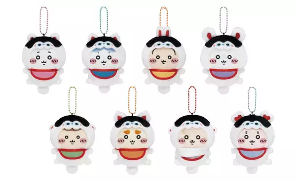 「「ちいかわ」ハチワレ、うさぎが“おめで鯛”グッズに♪ 祝「ちいかわもぐもぐ本舗 川越店」1周年記念の限定マスコットなど」の画像