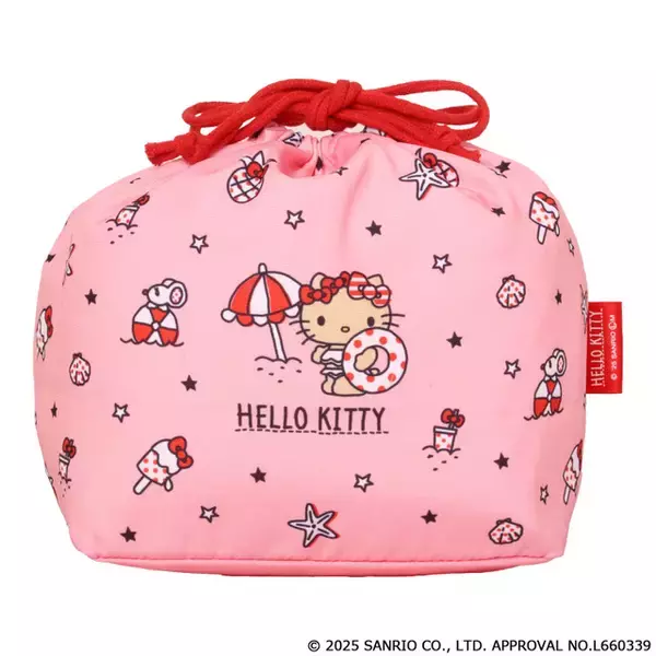 「“最強ギャル”ハローキティ♪寒さも楽しめる日焼け姿のかわいいポーチやBIG巾着が登場」の画像