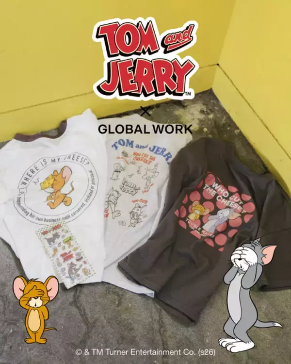 「「トムとジェリー」“かくれんぼ”テーマのドット柄が可愛い♪ 遊び心あふれるキッズTシャツが新登場」の画像