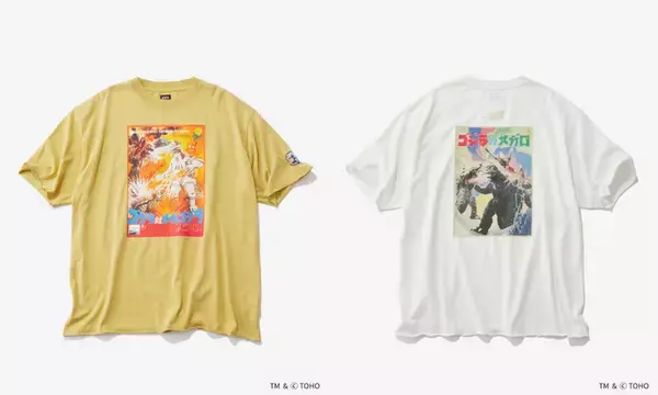 歴代「ゴジラ」のポスターアートをTシャツに！ 個性豊かな怪獣たちの臨場感溢れる場面写真、キャップなども登場