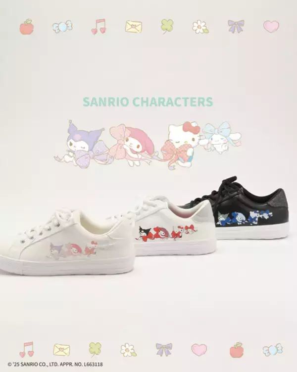 「「サンリオ」大人だってかわいく♪ キティ、クロミ、マイメロ、シナモンを“洗練”デザイン！シューズ登場」の画像