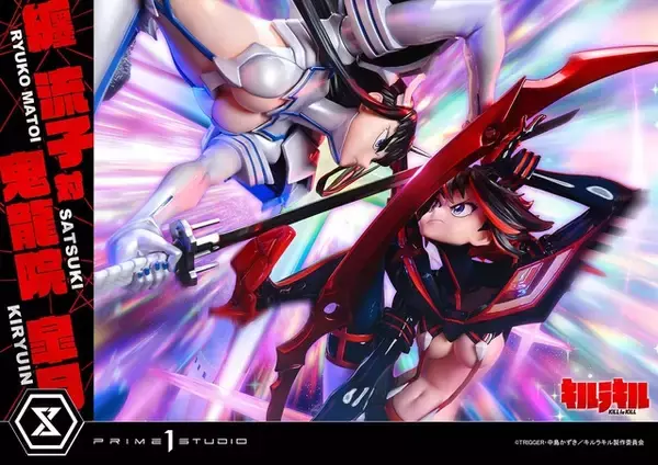 「「キルラキル」纏流子vs鬼龍院皐月の激闘が蘇る！1/4スケールスタチューとして立体化 LEDユニットで光る背面☆」の画像