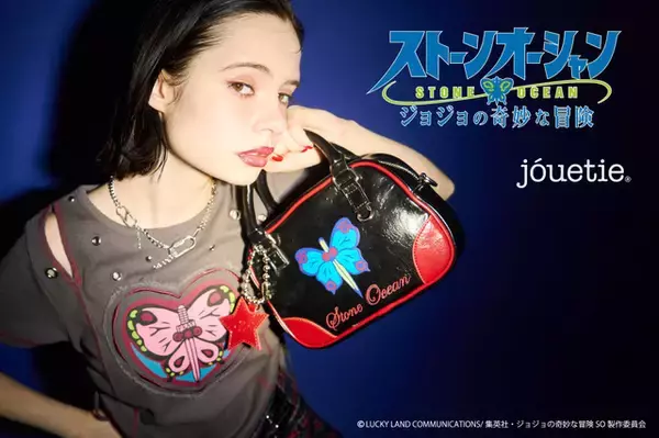 「ジョジョ」徐倫の囚人番号“FE40536”や蝶をロックにデザイン♪ 春先に重宝するBIGシャツなどアパレル登場