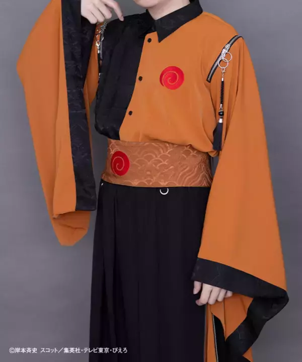 「NARUTO」ナルト、サスケ、“暁”を和モードで表現！和袖シャツ＆袴パンツ＆帯ベルトが登場