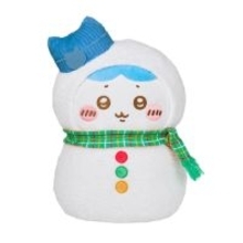 「ちいかわ」がゆきだるまになっちゃった…ってコト!? “あのこ”のフワフワポーチなど冬を彩るデザイングッズが当たる「エニマイくじ」