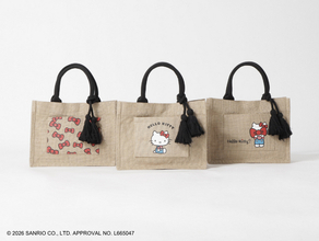 「ハローキティ」大人かわいいカジュアルトートやシェル型ポーチなど♪ 初夏のお出かけにぴったりアイテム登場