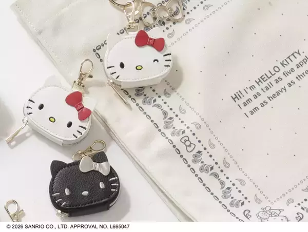 「「ハローキティ」大人かわいいカジュアルトートやシェル型ポーチなど♪ 初夏のお出かけにぴったりアイテム登場」の画像