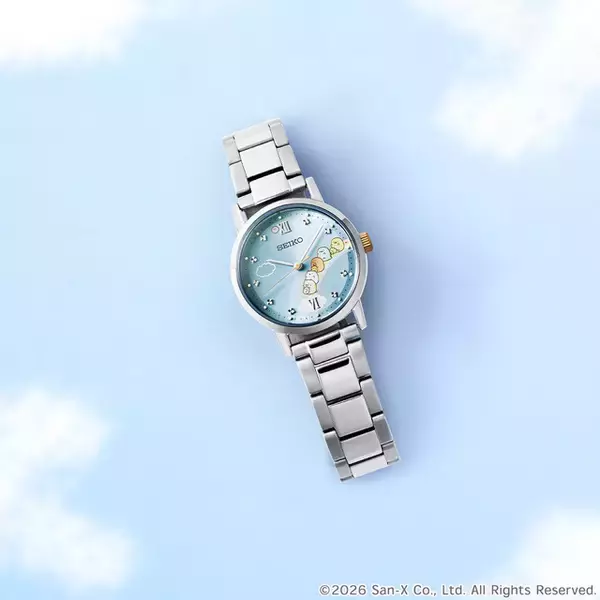「「すみっコぐらし」虹のすべり台をすべるすみっコたちに癒される…♪「セイコー」コラボ腕時計が登場」の画像