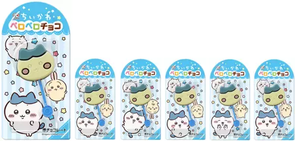 「ちいかわ、ハチワレがお顔“ペロペロチョコ”に♪ うさぎもカワイイ台紙デザインは全12種【9月8日発売】」の画像
