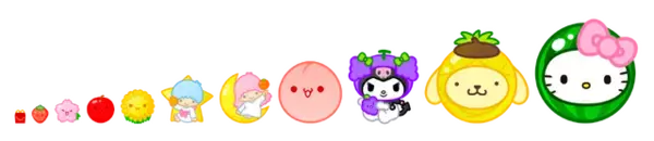 「「サンリオ」キティやクロミ、キキララも“スイカゲーム”に!? マクドナルド「ハッピーセット」コラボで4月10日より期間限定配信」の画像