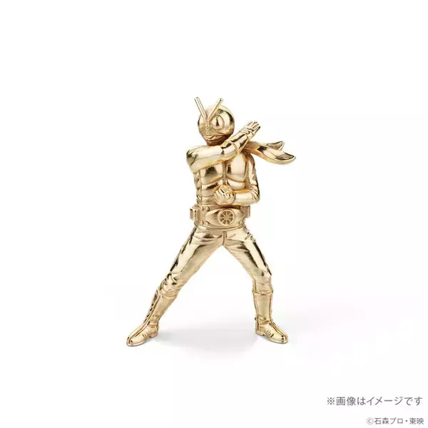 「「仮面ライダー」旧1号&旧2号がゴールドでミニフィギュア化！シルバー製のショッカー戦闘員（骨）も」の画像