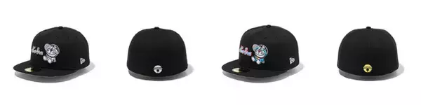 「「ドラえもん」ニューエラキャップをかぶった新作登場♪ 三日月の上で眠ったり、手書き風になったり？」の画像