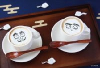「忍たま乱太郎」山田先生＆土井先生のたましいラテ!? 原作・落第忍者乱太郎のコラボメニューに舌つづみ♪ 「原画展」は1月25日まで【宮城県石巻市】