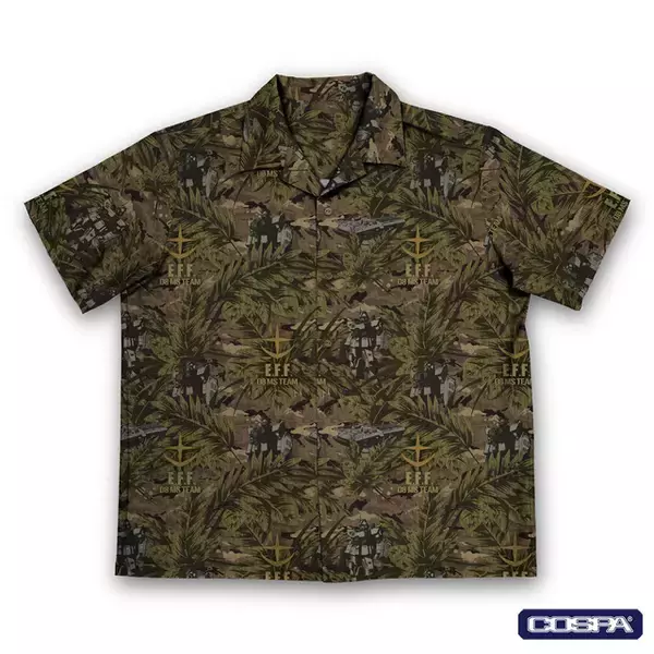 「“倍返しだあ！”「ガンダム 第08MS小隊」ガンダムEz8や陸戦型ガンダム、ホバートラックがデザインされたアロハシャツ登場！今しか手に入らない限定品」の画像