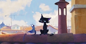 ディズニー＆ピクサー最新作「水の都のネロ」日本公開日は27年3月19日！ 黒猫“ネロ”と新キャラの鳩捉えた場面写真お披露目