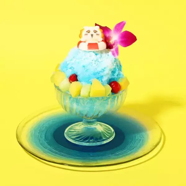 ぷかぷかしたシーサーが可愛い♪ 「ちいかわレストラン」夏季限定メニュー「シーサーの浮き輪でぷかぷかかき氷」沖縄店限定で提供！