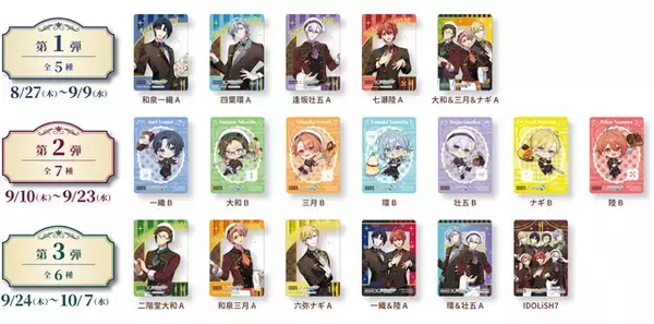 「「アイドリッシュセブン」×ココス☆ IDOLiSH7メンバーがオリジナル衣装&ミニキャラで登場♪ コラボ開催【8月27日～】」の画像