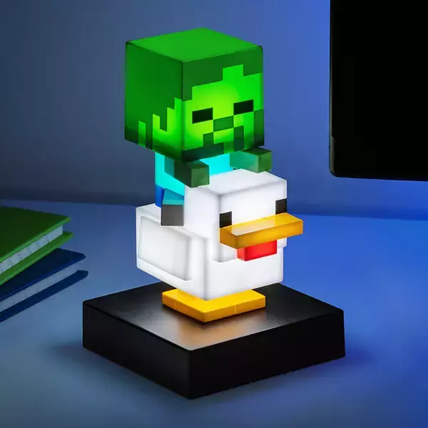 「「マインクラフト」チキンジョッキーがフィギュアライトに！ ハチ＆クリーパーの“ふわふわライト”も登場 そのまま置いても可愛いインテリア」の画像