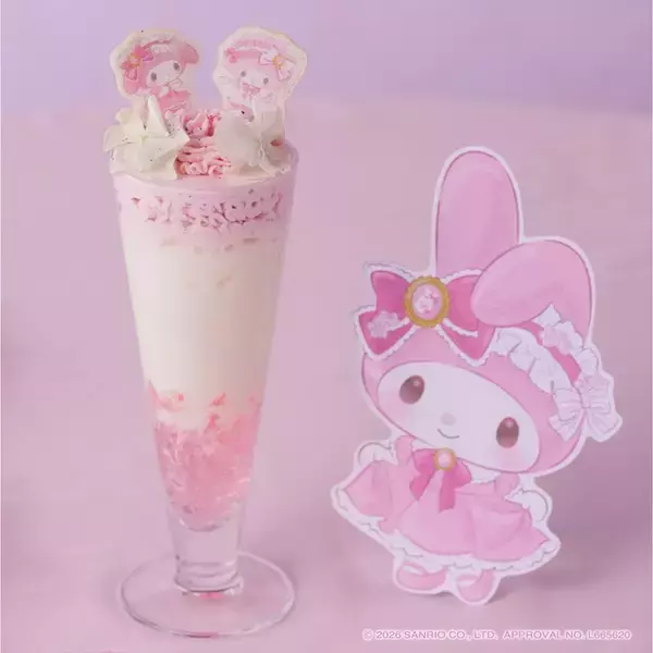 「マイメロがドレスとリボンでおめかし♪ “桃のアフタヌーンティー”が登場！ ウェスティンホテル仙台にて夏の期間限定発売」の画像