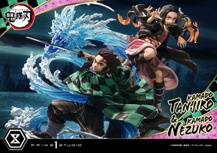 20万円超え！「鬼滅の刃」炭治郎＆禰豆子、兄妹の戦いを立体化！ 血鬼術“爆血”、水の呼吸“生生流転”の龍も表現