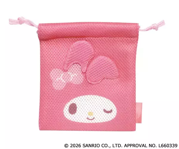 「「サンリオ」キティやクロミのおかお巾着が便利そう♪ メッシュ素材で気軽に使える！カプセルトイで26年4月中旬から」の画像