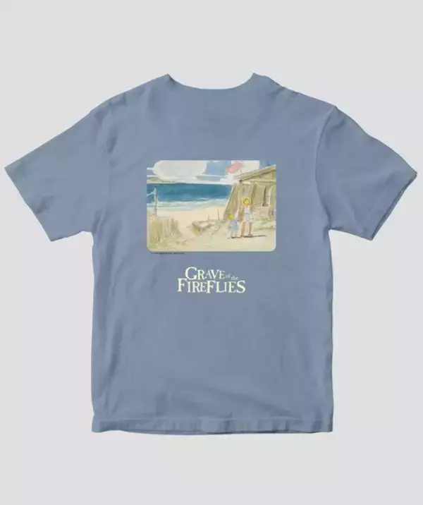 「アニメ映画「火垂るの墓」が新作Tシャツに！貴重なイメージボードの水彩画を背中にあしらったデザイン3種」の画像