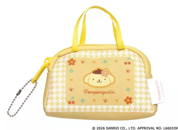 ポムポムプリンのお顔が大胆にデザイン♪ サンリオ「カオハナデザイン」ミニバッグ型キーチェーンがカプセルトイに登場！ 平成レトロな可愛さが再び